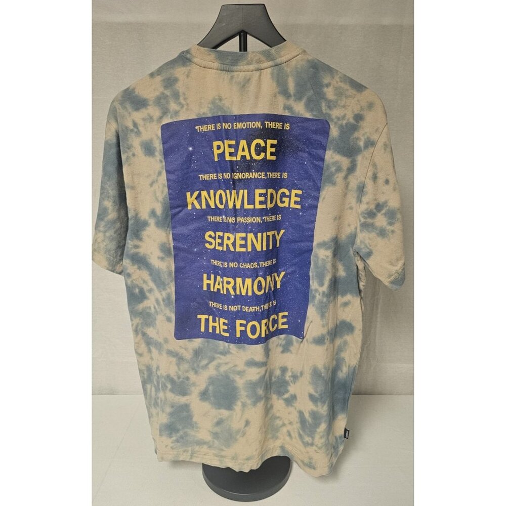 Element x Star Wars Jedi Beige & Blue Tie Dye T-Shirt Mens Medium Lucasfilm